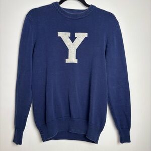 Yale University Letter Sweater Blue Academia Unisex Size XS Women’s S